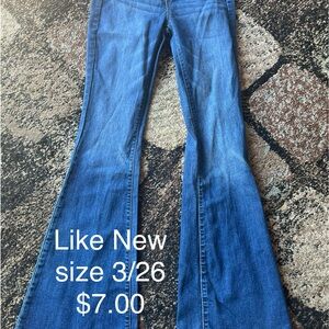 SO Blue Flare Wide Leg Jeans